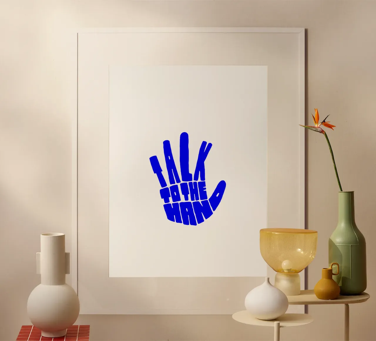 mit der Hand sprechen, motivierende Aussage Zitat Poster von The True Type