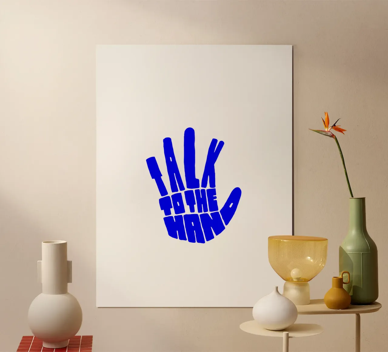 talk to the hand, motivational statement quote hahnemühle by The True Type