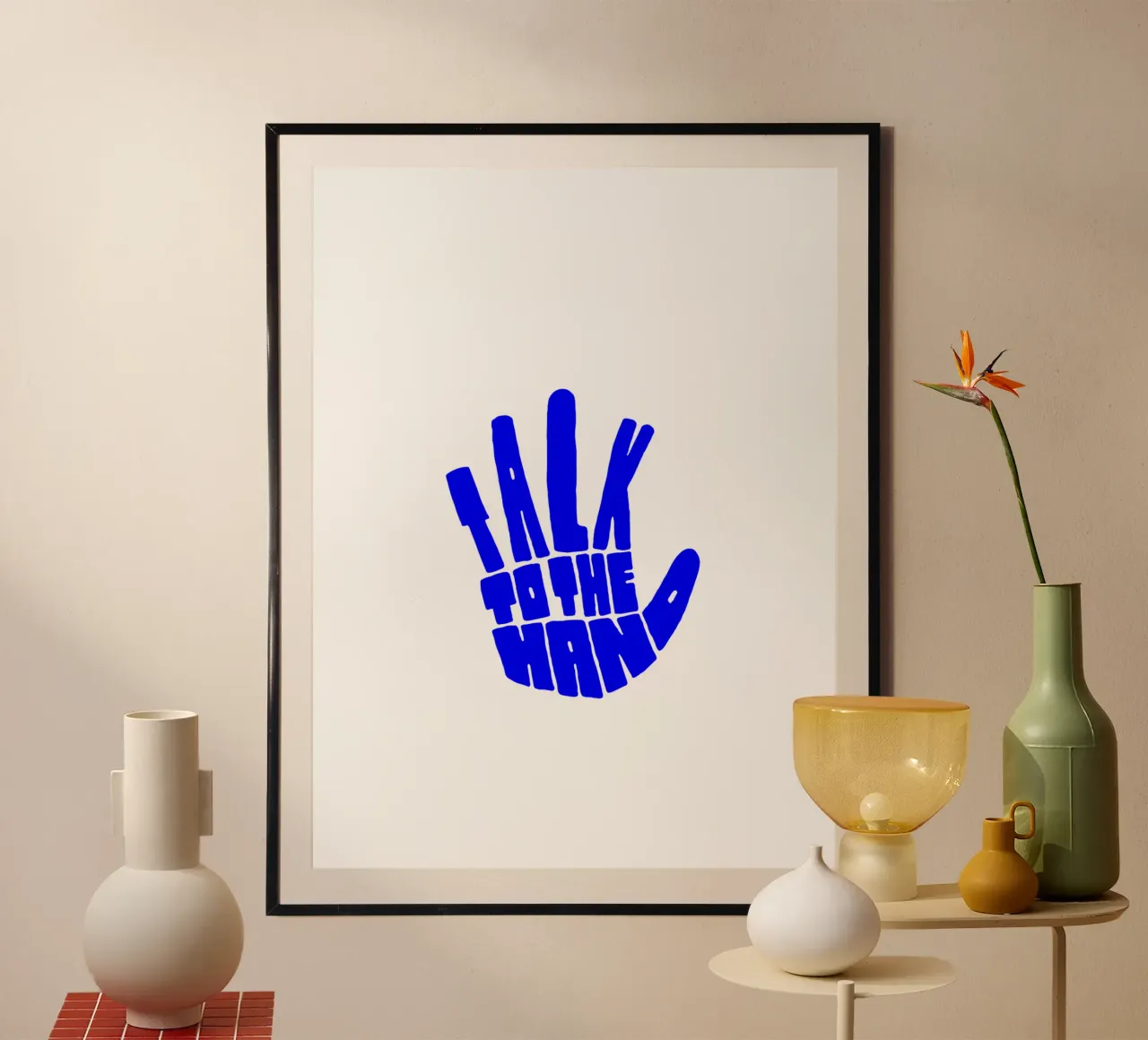 mit der Hand sprechen, motivierende Aussage Zitat Poster von The True Type