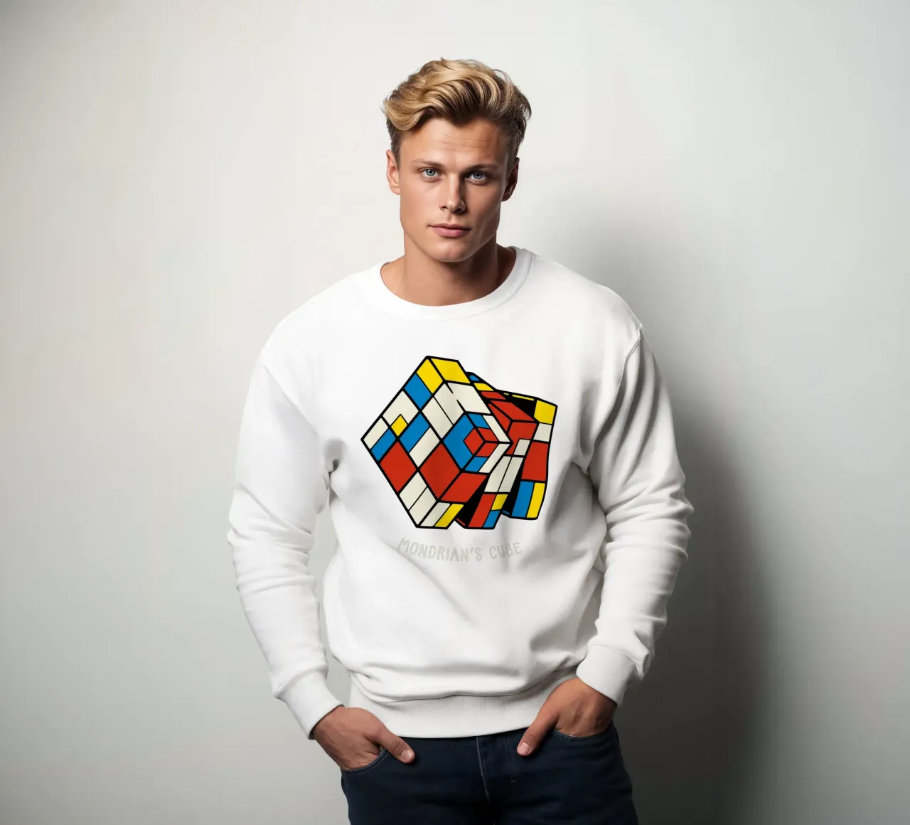 Il cubo di Rubik di Mondrian felpa da Tobe Fonseca