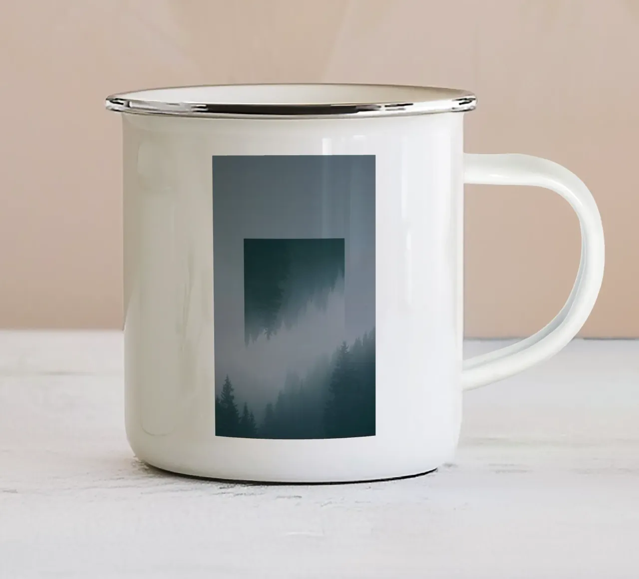 Mania Landscapes Mirrored 1 Karwendel (Austria) tazza in smalto da Mania Print Collection