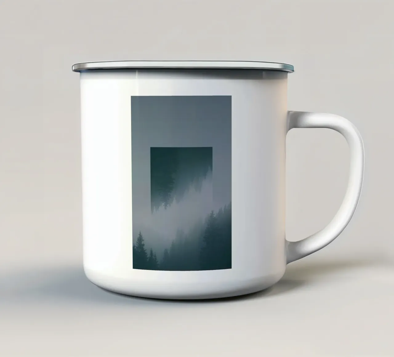 Mania Landscapes Mirrored 1 Karwendel (Austria) tazza in smalto da Mania Print Collection