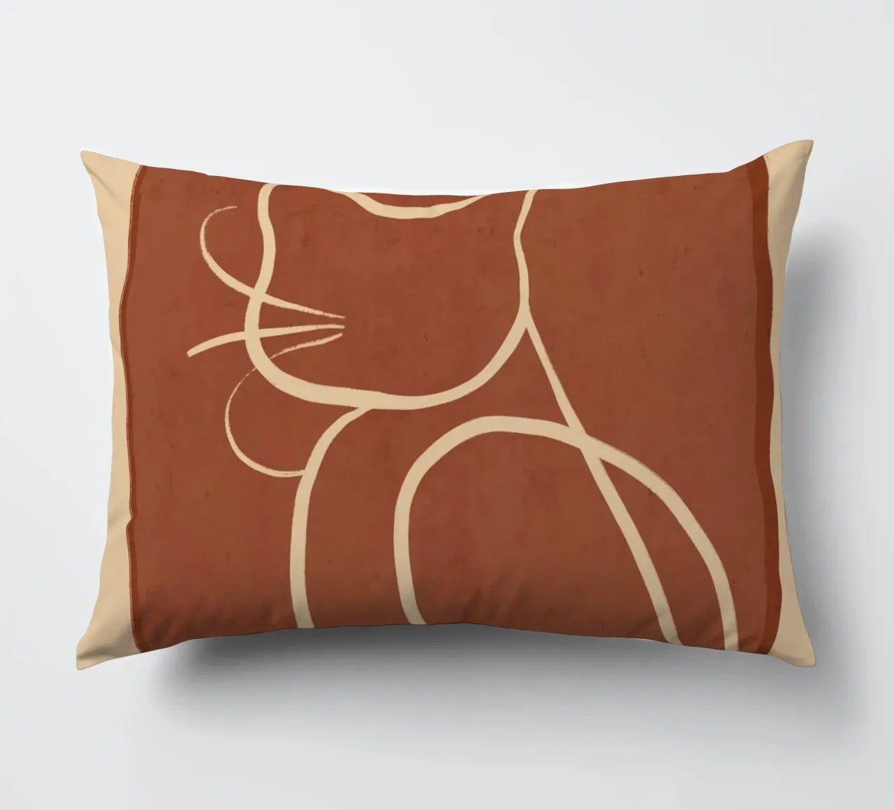 Abstract Line Art Cat 7 decorative cushion by ThingDesign