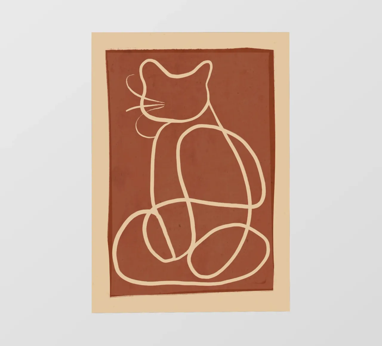 Arte lineare astratta Cat 7 telo in pvc da ThingDesign