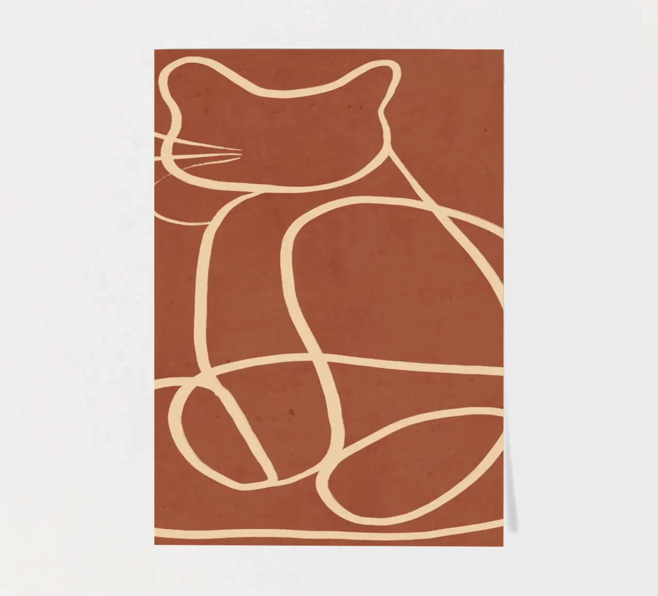 Abstract Line Art Cat 7 sticker sheet by ThingDesign