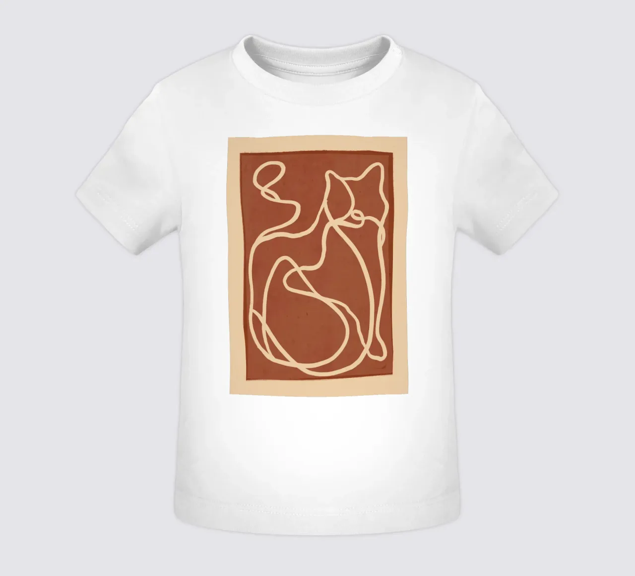 Abstract Line Art Cat 8 baby t-shirt by ThingDesign