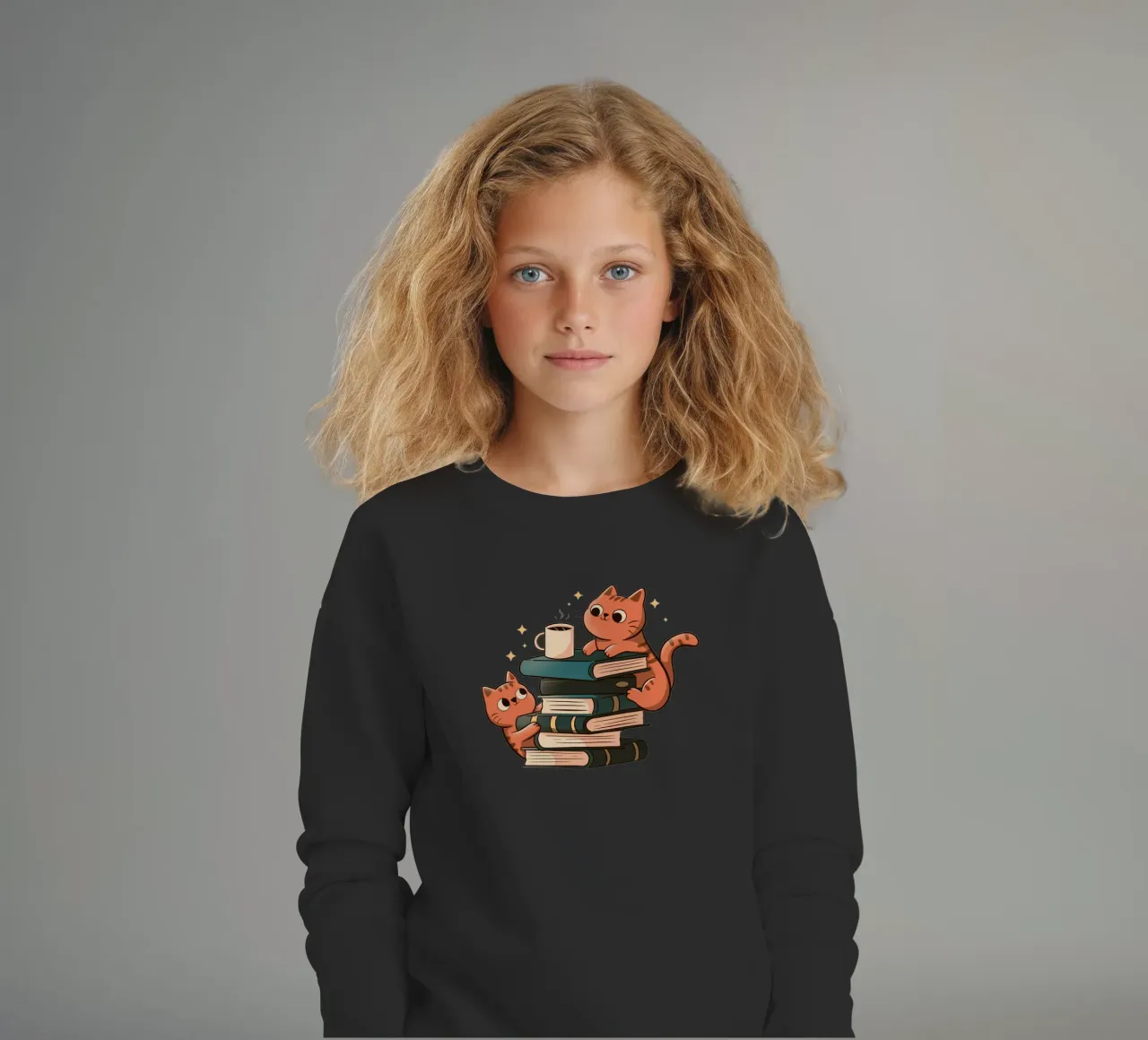 Cats, Books and Coffee sweat enfant de Tobe Fonseca