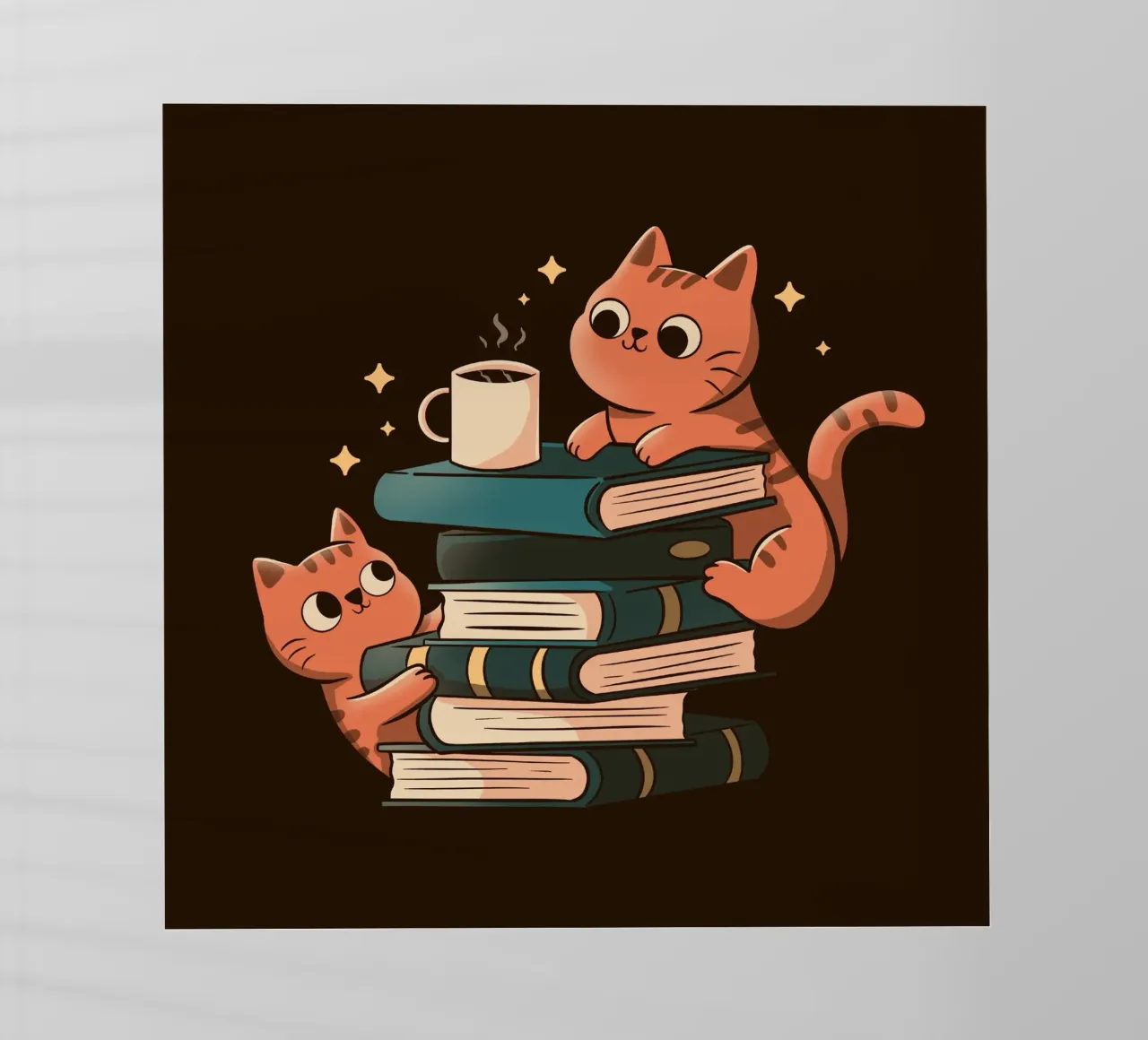 Cats, Books and Coffee film rétro-éclairé de Tobe Fonseca