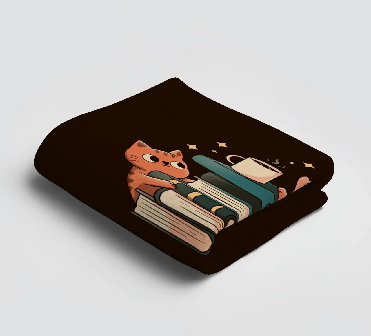 Cats, Books and Coffee serviette de bain de Tobe Fonseca