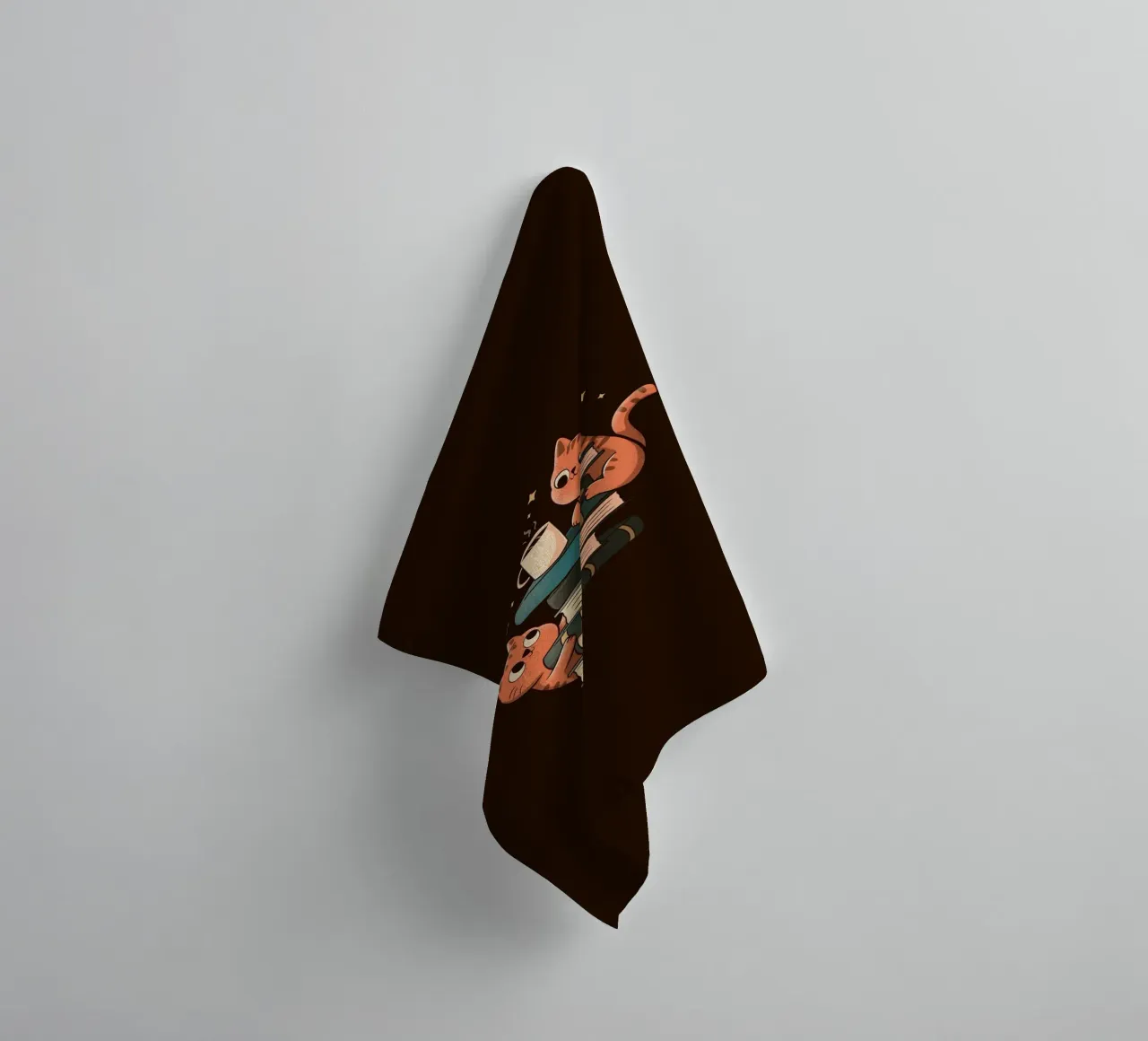 Cats, Books and Coffee serviette de bain de Tobe Fonseca