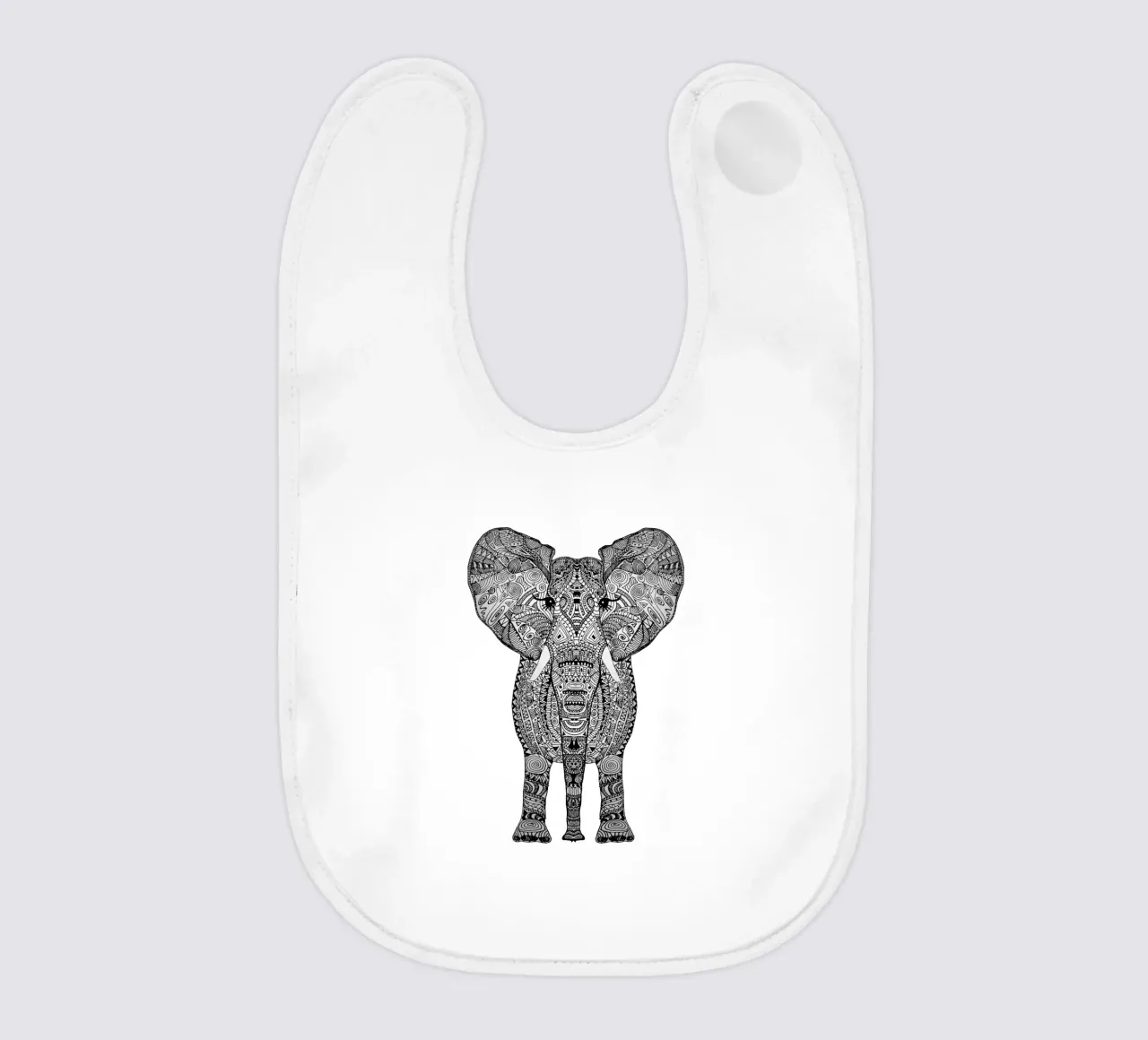 Aztec Elephant Tattoo Style bavaglino da Monika Strigel