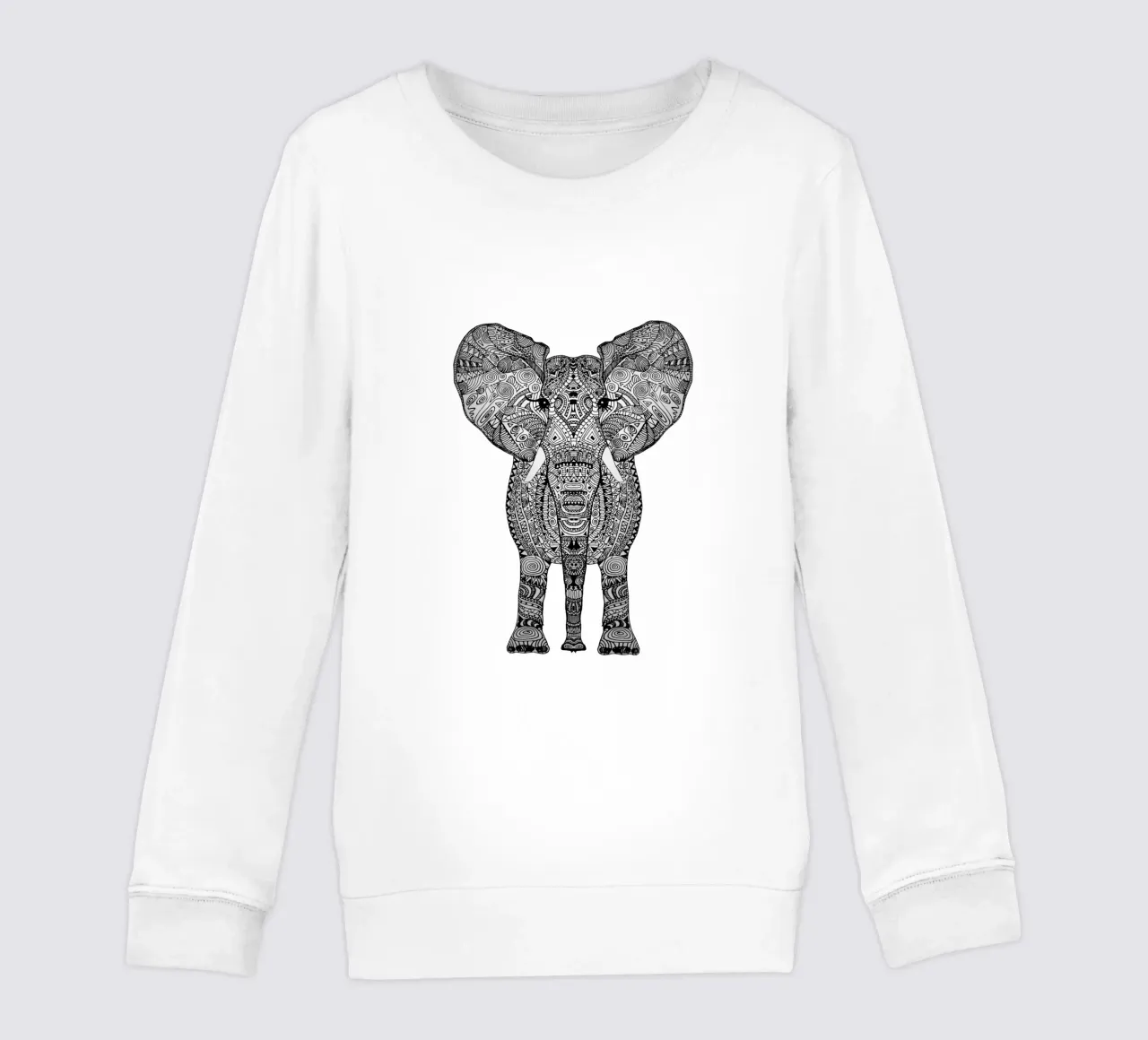 Aztec Elephant Tattoo Style felpa bambino da Monika Strigel