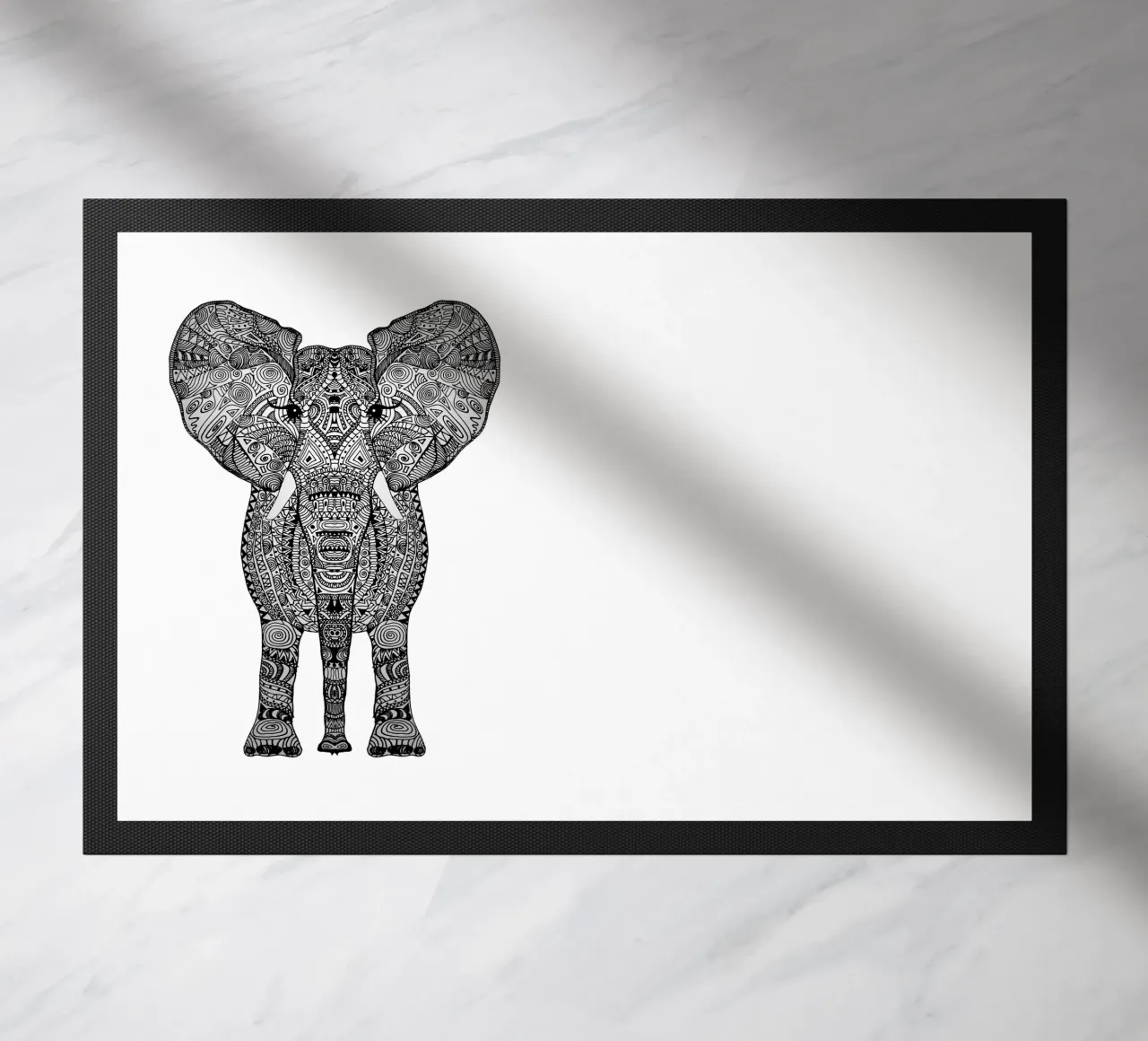 Aztec Elephant Tattoo Style zerbino da Monika Strigel
