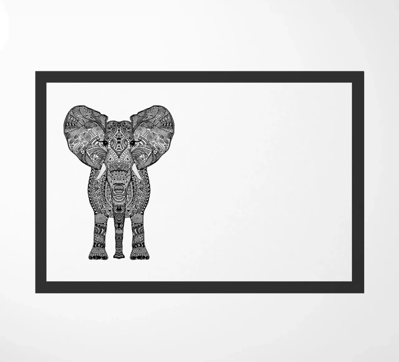 Aztec Elephant Tattoo Style zerbino da Monika Strigel