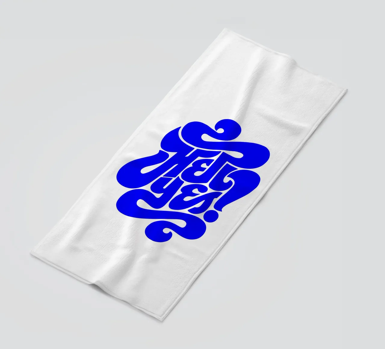 hell yes, motivational statement quote beach towel by The True Type