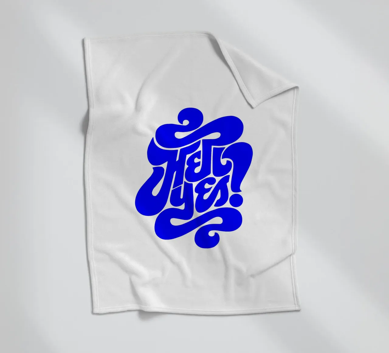hell yes, motivational statement quote fleece blanket by The True Type