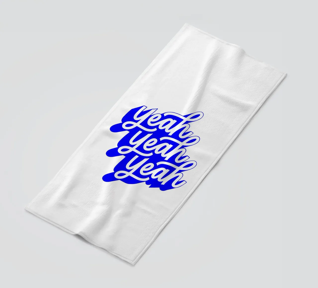 ja ja ja, motiverende uitspraak quote strandhanddoek van The True Type