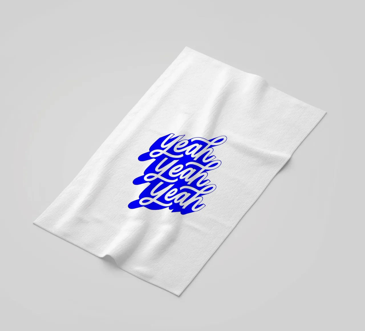 ja ja ja, motiverende uitspraak quote strandhanddoek van The True Type