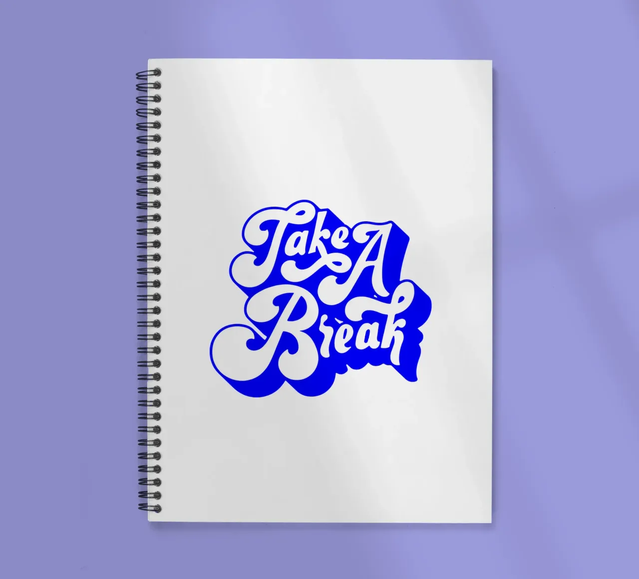 tómate un descanso, frase motivadora cuaderno de espiral de The True Type