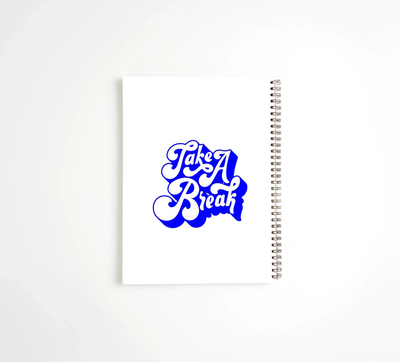 take a break, motivational statement quote spiral notebook by The True Type