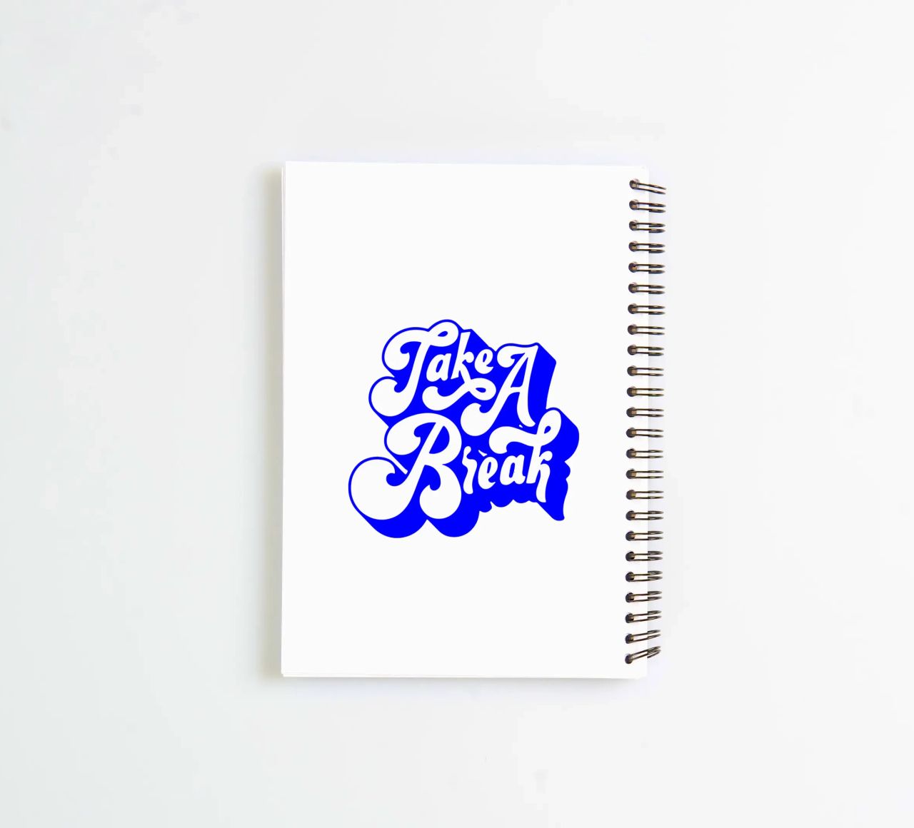 take a break, motivational statement quote spiral notebook by The True Type