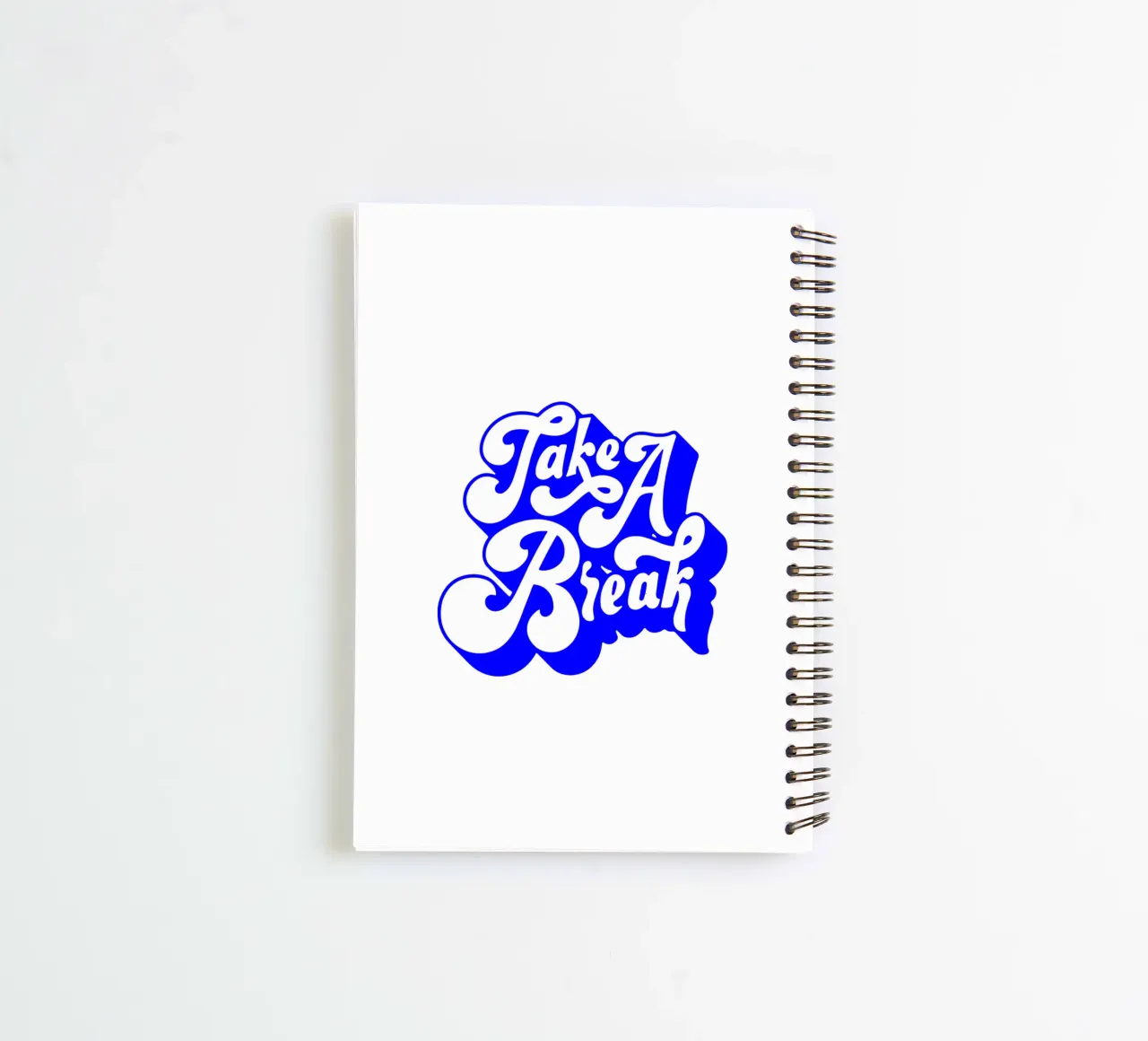 tómate un descanso, frase motivadora cuaderno de espiral de The True Type
