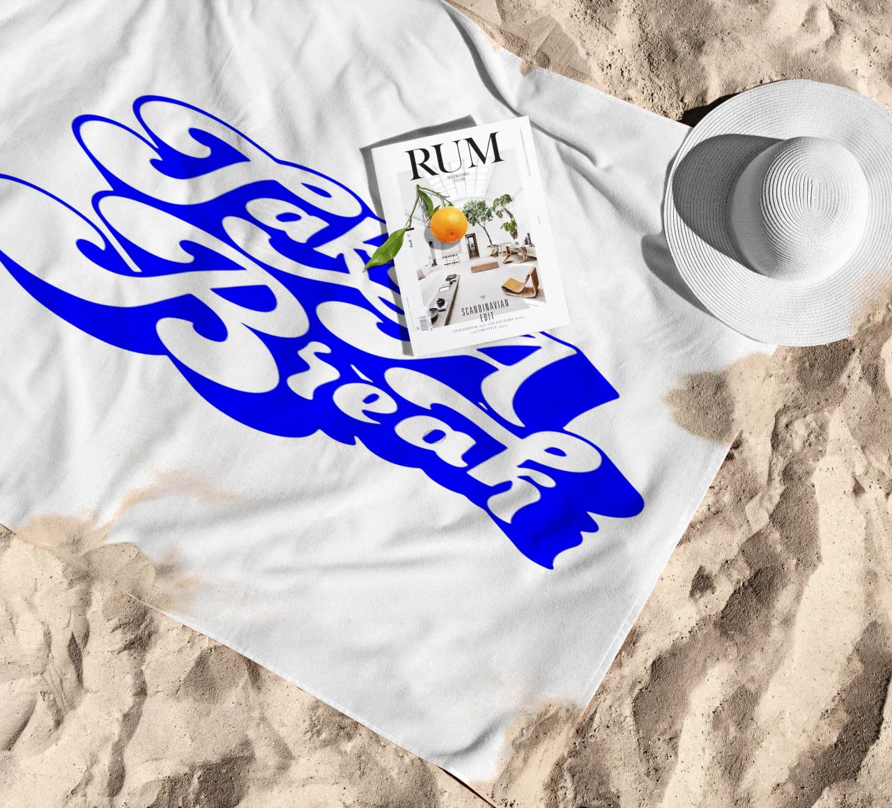 take a break, motivational statement quote beach towel by The True Type