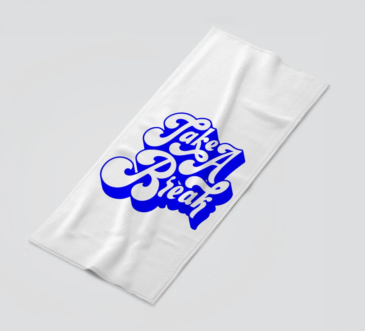 take a break, motivational statement quote beach towel by The True Type