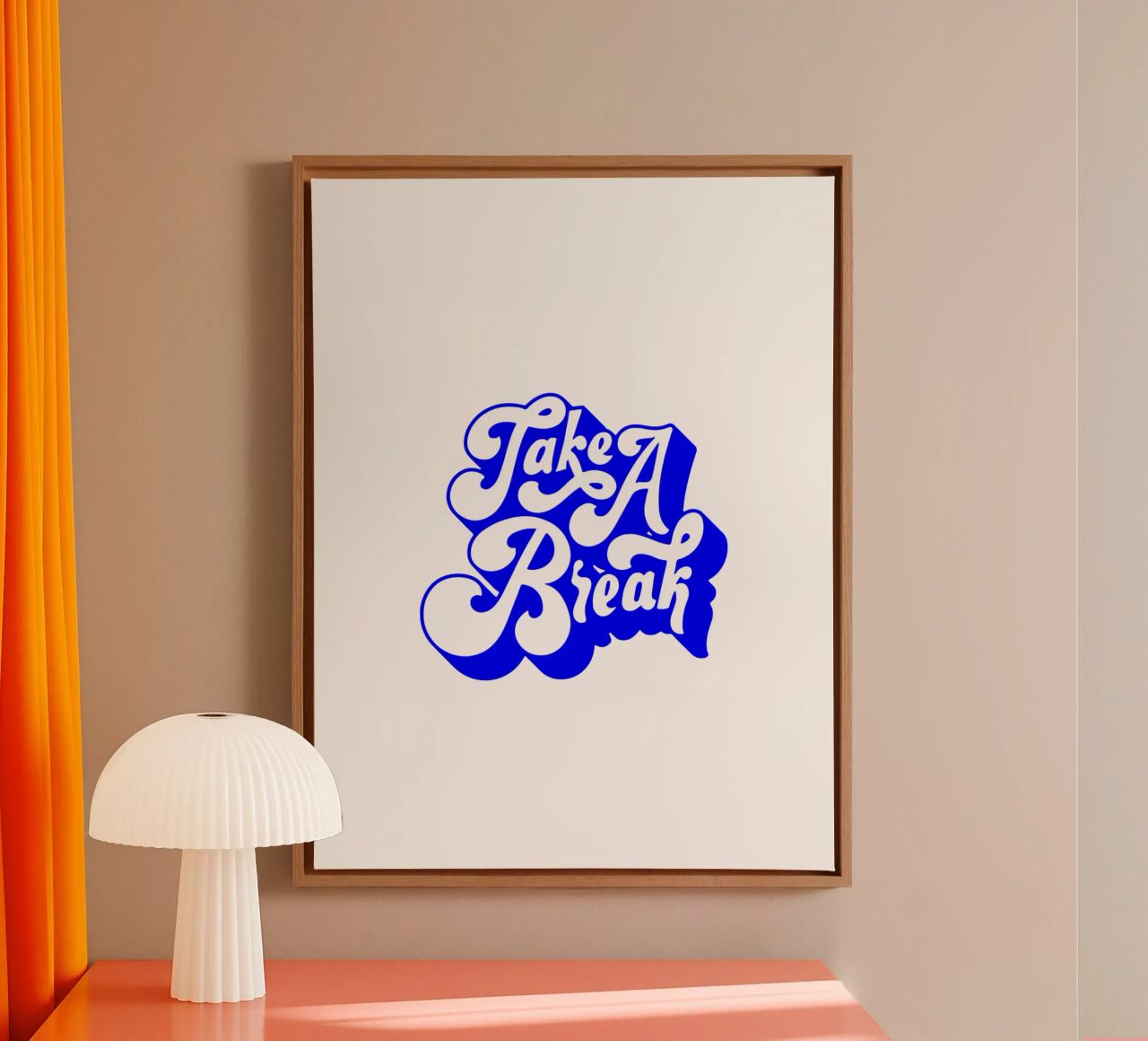 take a break, motivational statement quote canvas by The True Type