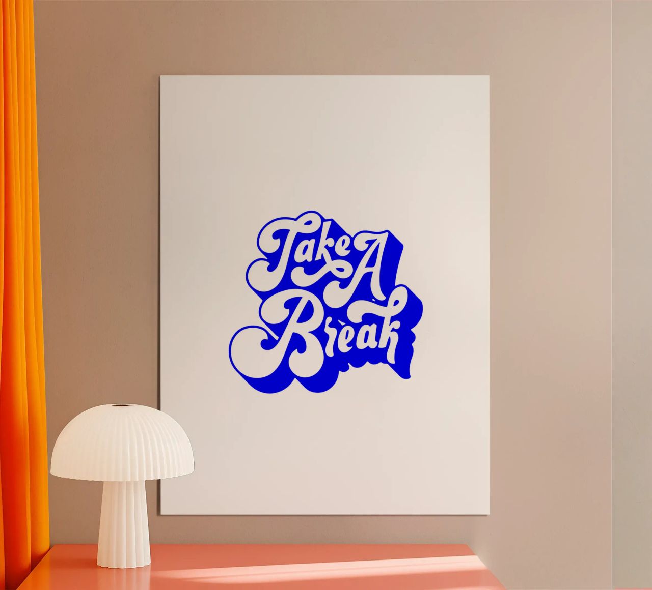 take a break, motivational statement quote hahnemühle by The True Type