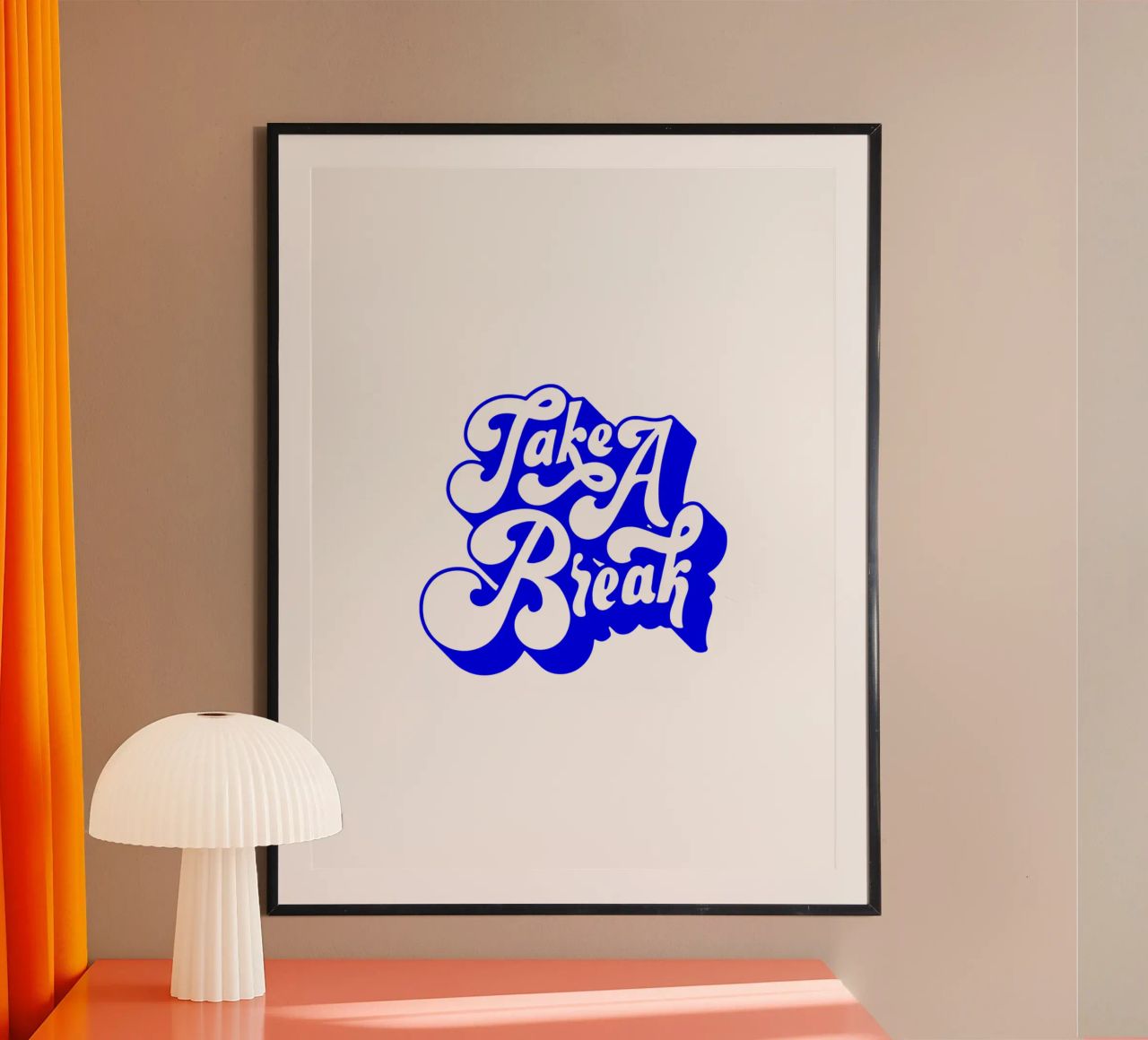 take a break, motivational statement quote hahnemühle by The True Type