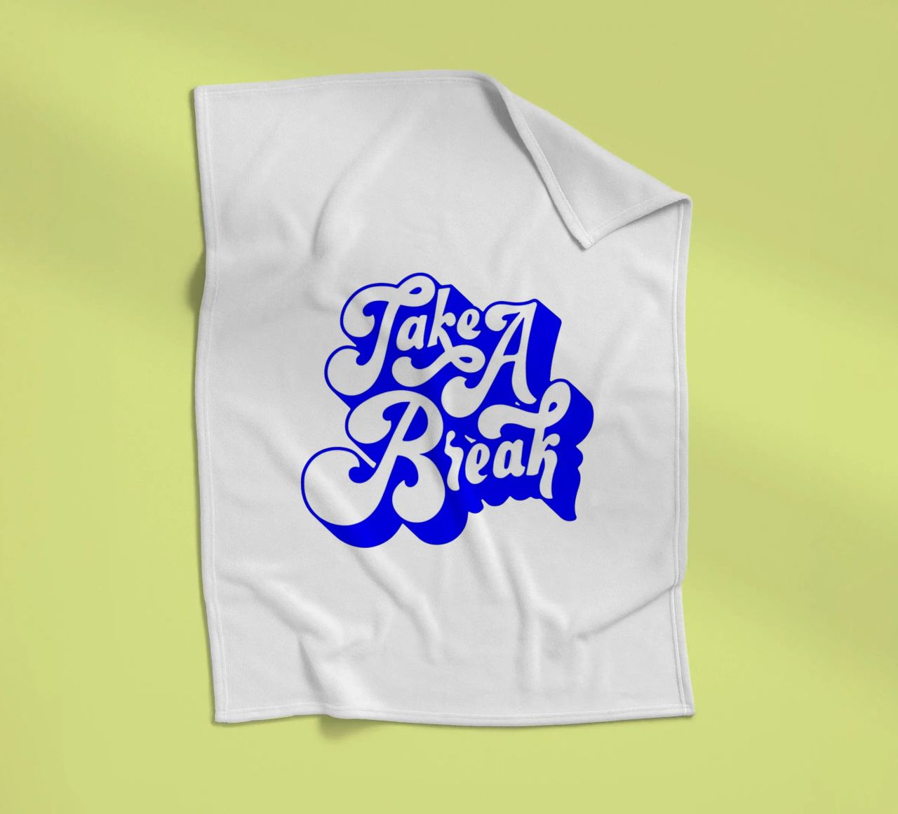 take a break, motivational statement quote fleece blanket by The True Type