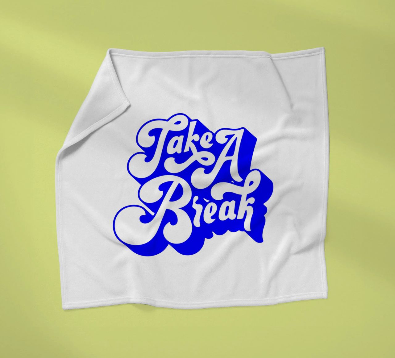 take a break, motivational statement quote fleece blanket by The True Type