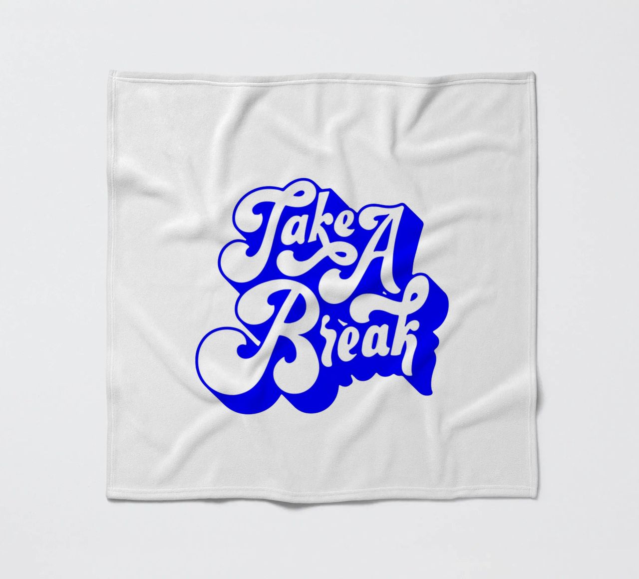 take a break, motivational statement quote fleece blanket by The True Type