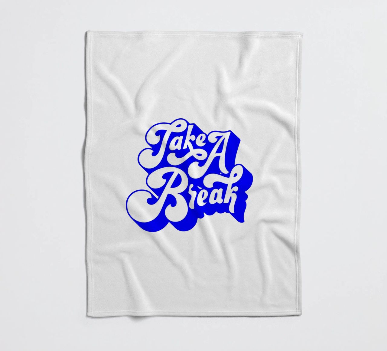 take a break, motivational statement quote fleece blanket by The True Type