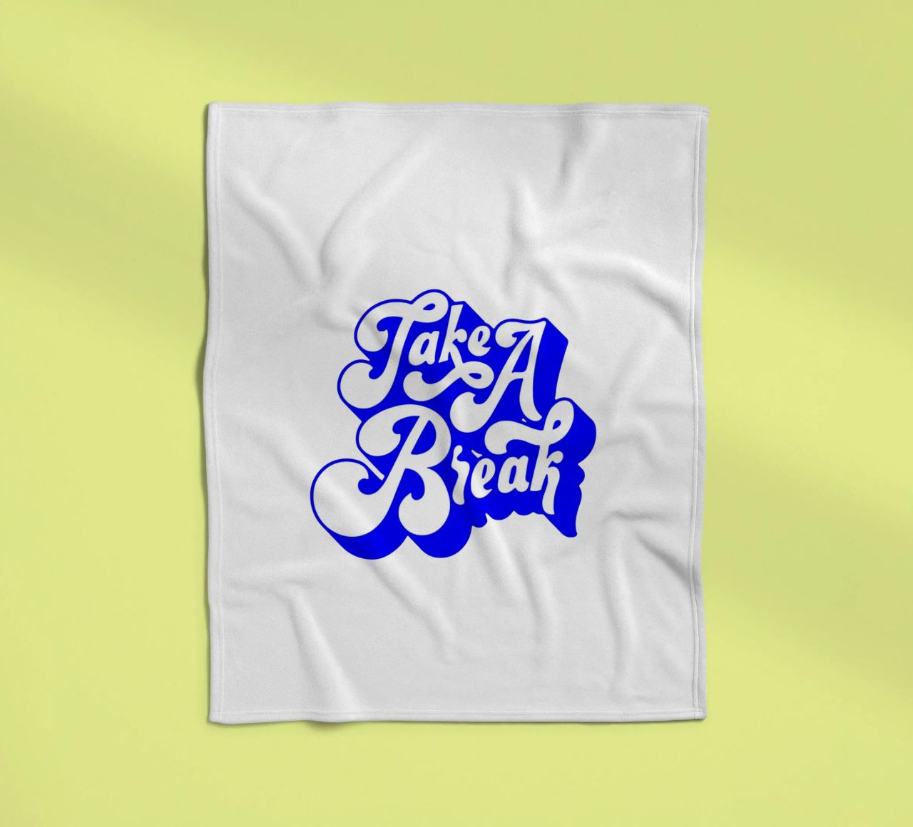 take a break, motivational statement quote fleece blanket by The True Type