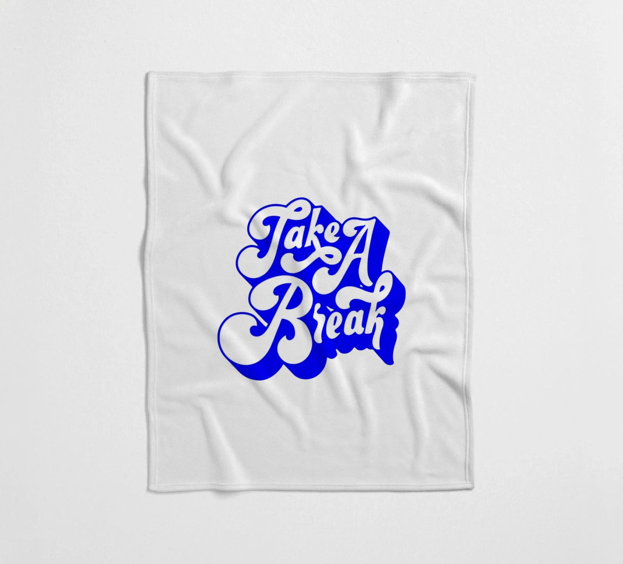 take a break, motivational statement quote fleece blanket by The True Type