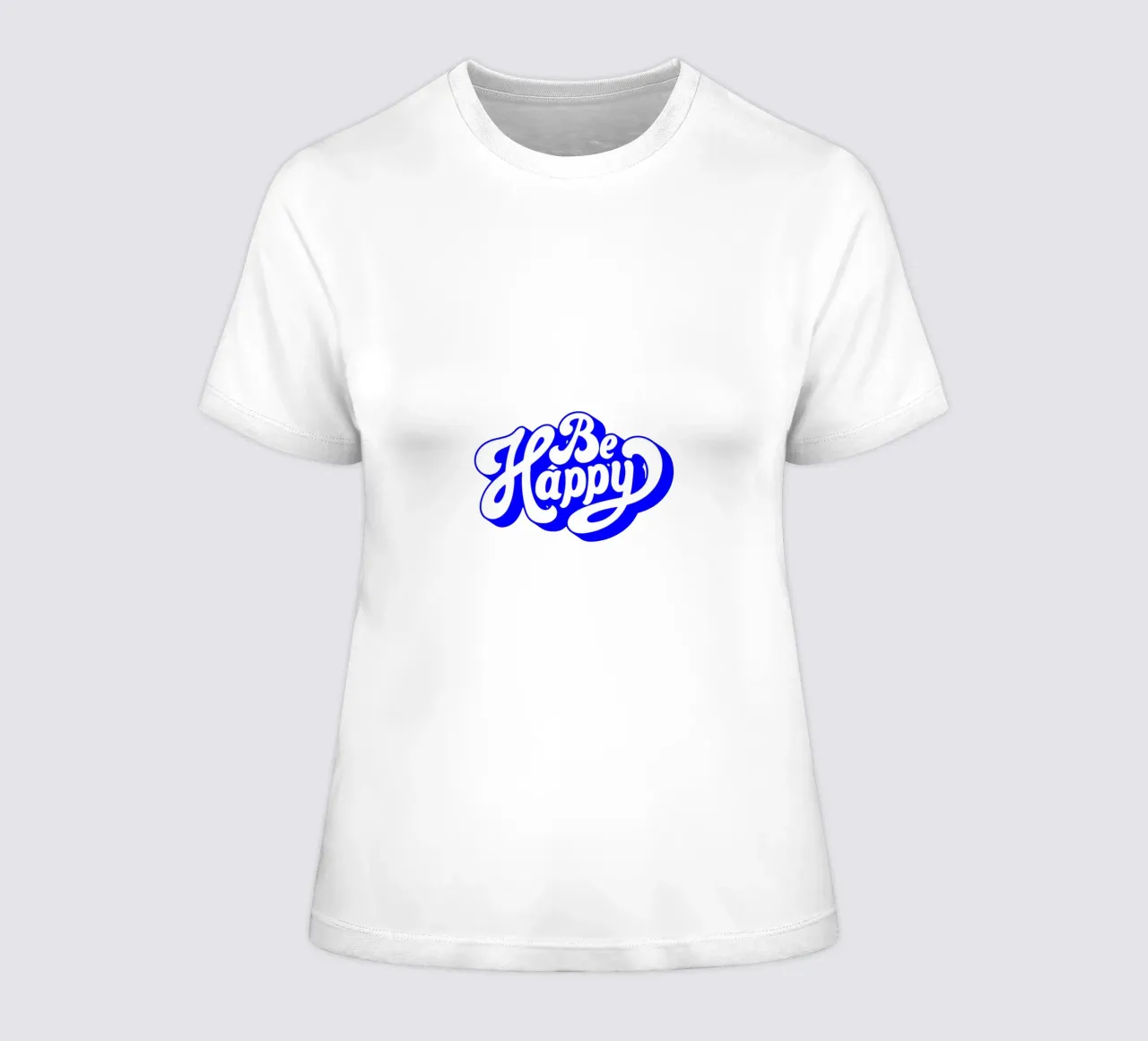 être heureux, citation de déclaration de motivation t-shirt ajusté pour femmes de The True Type