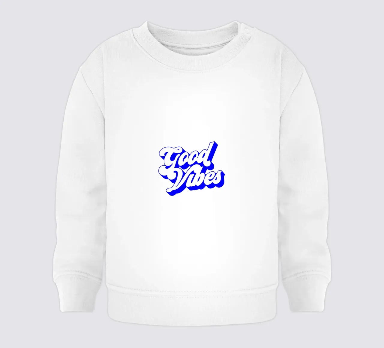 good vibes, motivational statement quote baby sweatshirt by The True Type