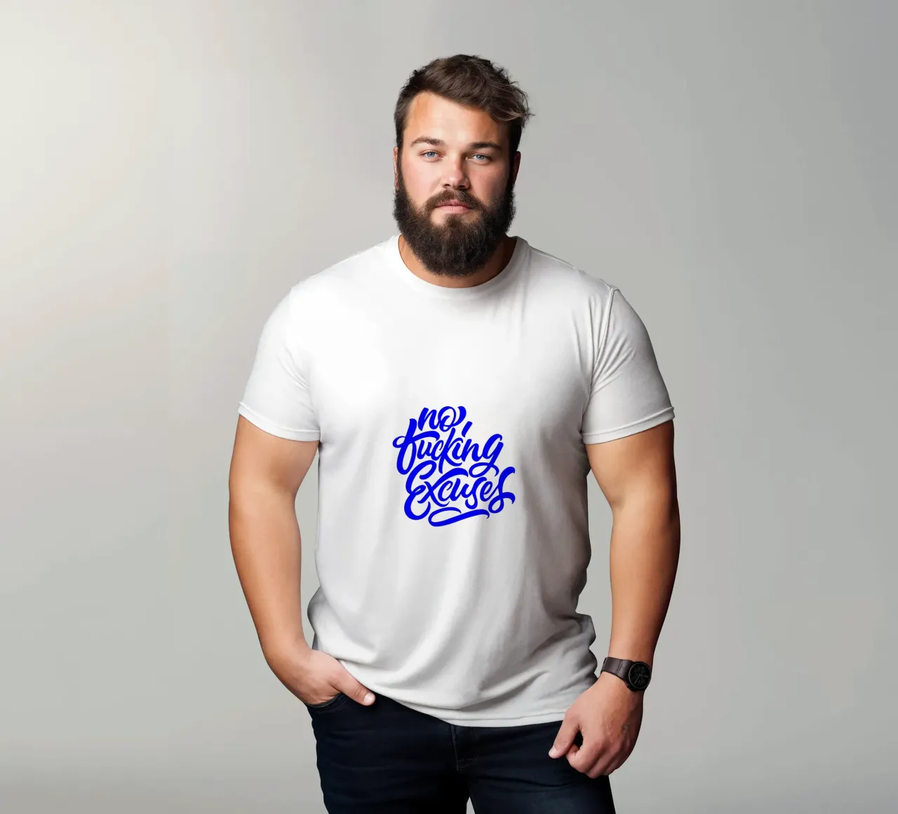 pas d'excuses, citation de déclaration de motivation t-shirt de The True Type