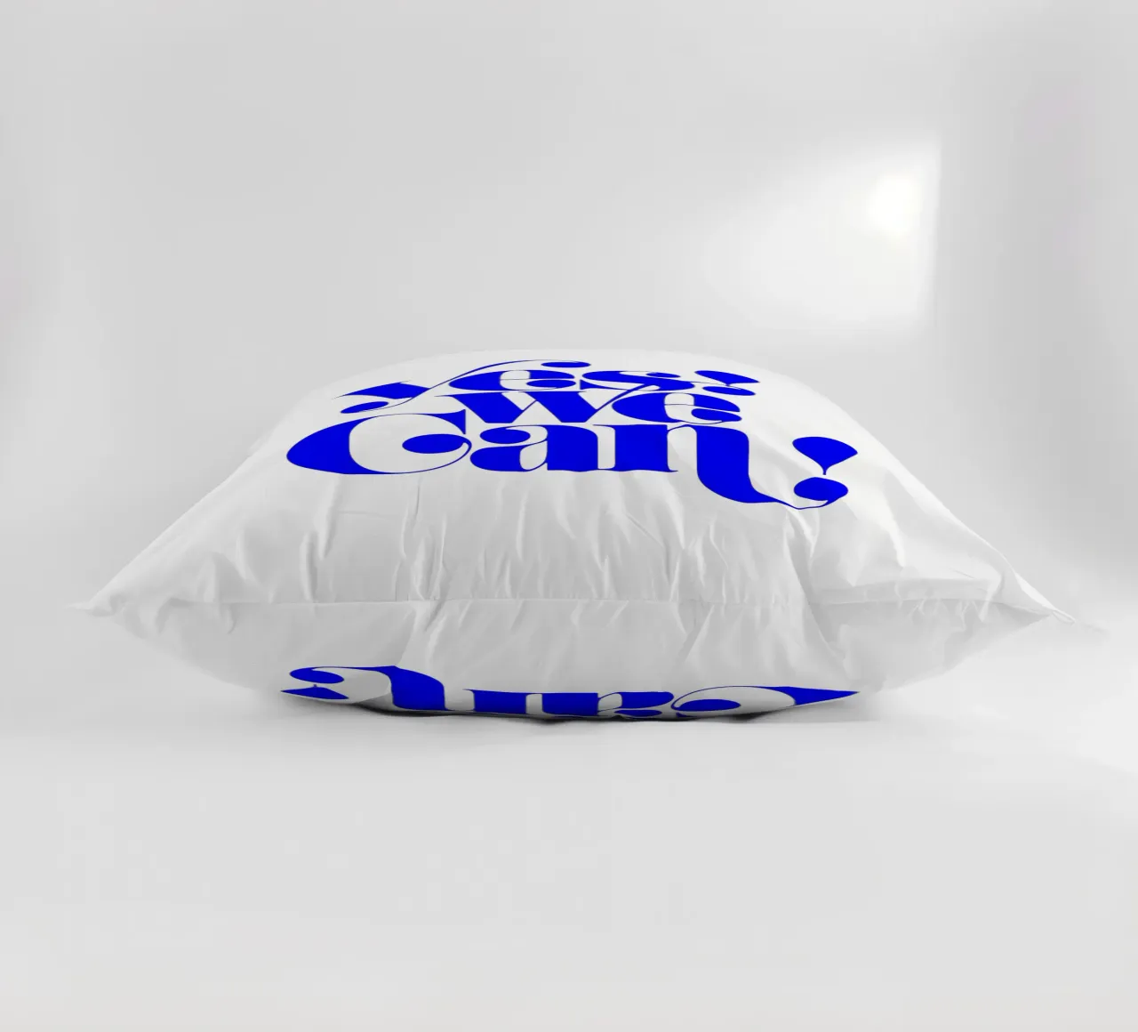 yes we can, motivational statement quote decorative cushion by The True Type