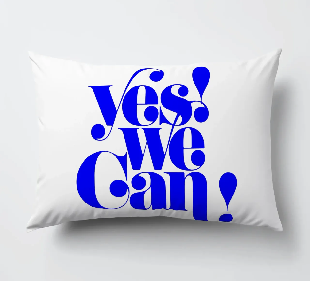 yes we can, motivational statement quote decorative cushion by The True Type