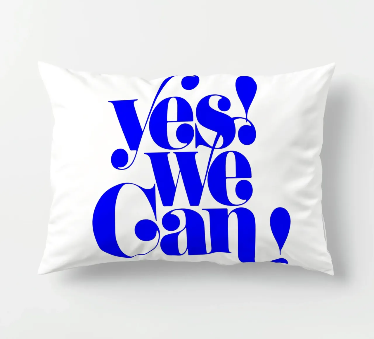yes we can, motivational statement quote decorative cushion by The True Type