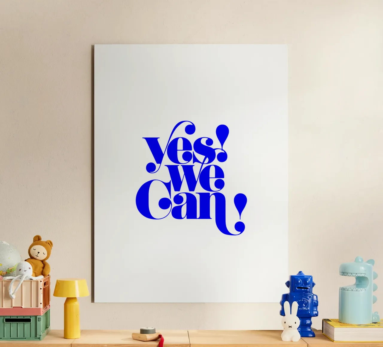 yes we can, motivierende Aussage Zitat Alu-Dibond von The True Type