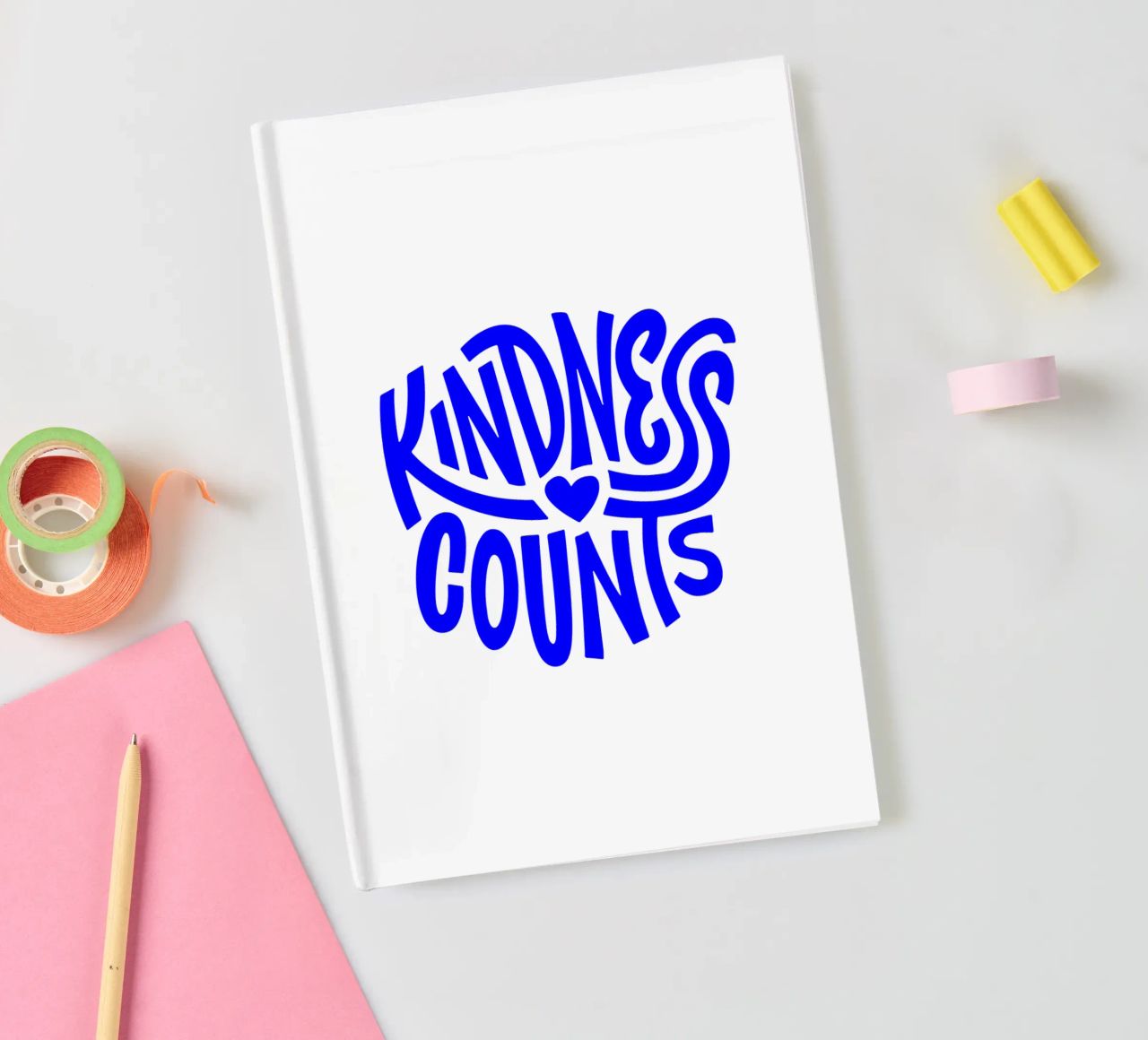 kindness counts, motivational statement quote notebook by The True Type