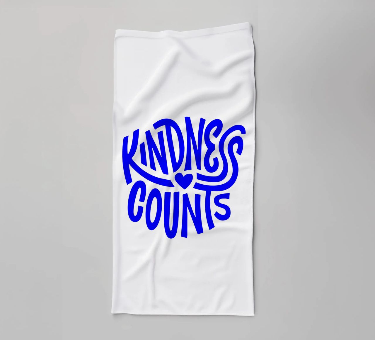 kindness counts, motivational statement quote towel by The True Type