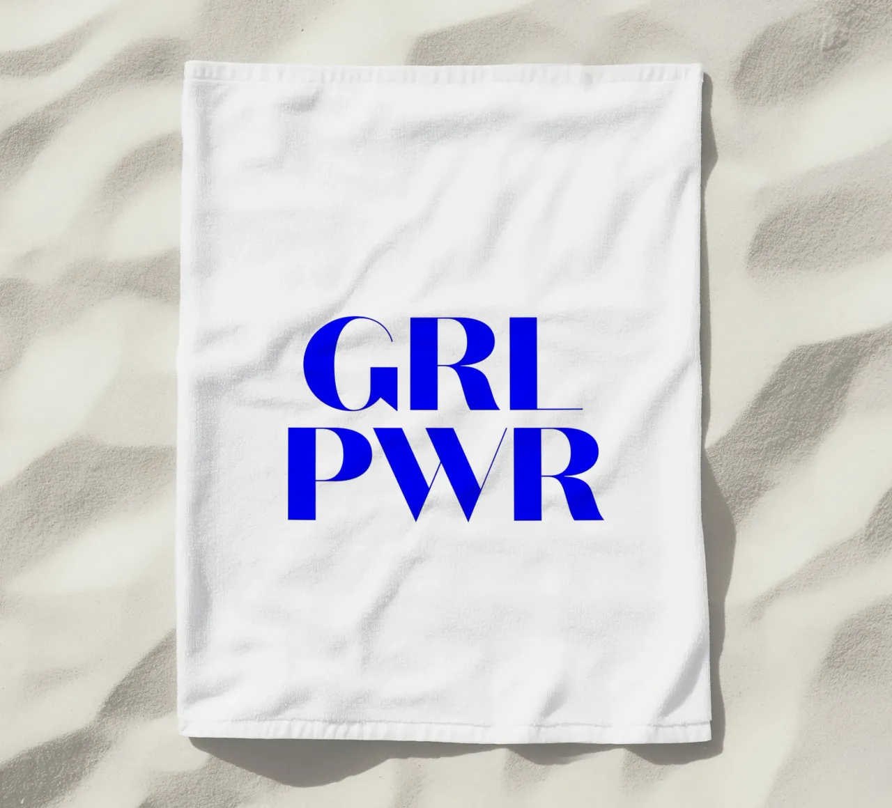 GRL PWR, citation d'une déclaration de motivation serviette de plage de The True Type