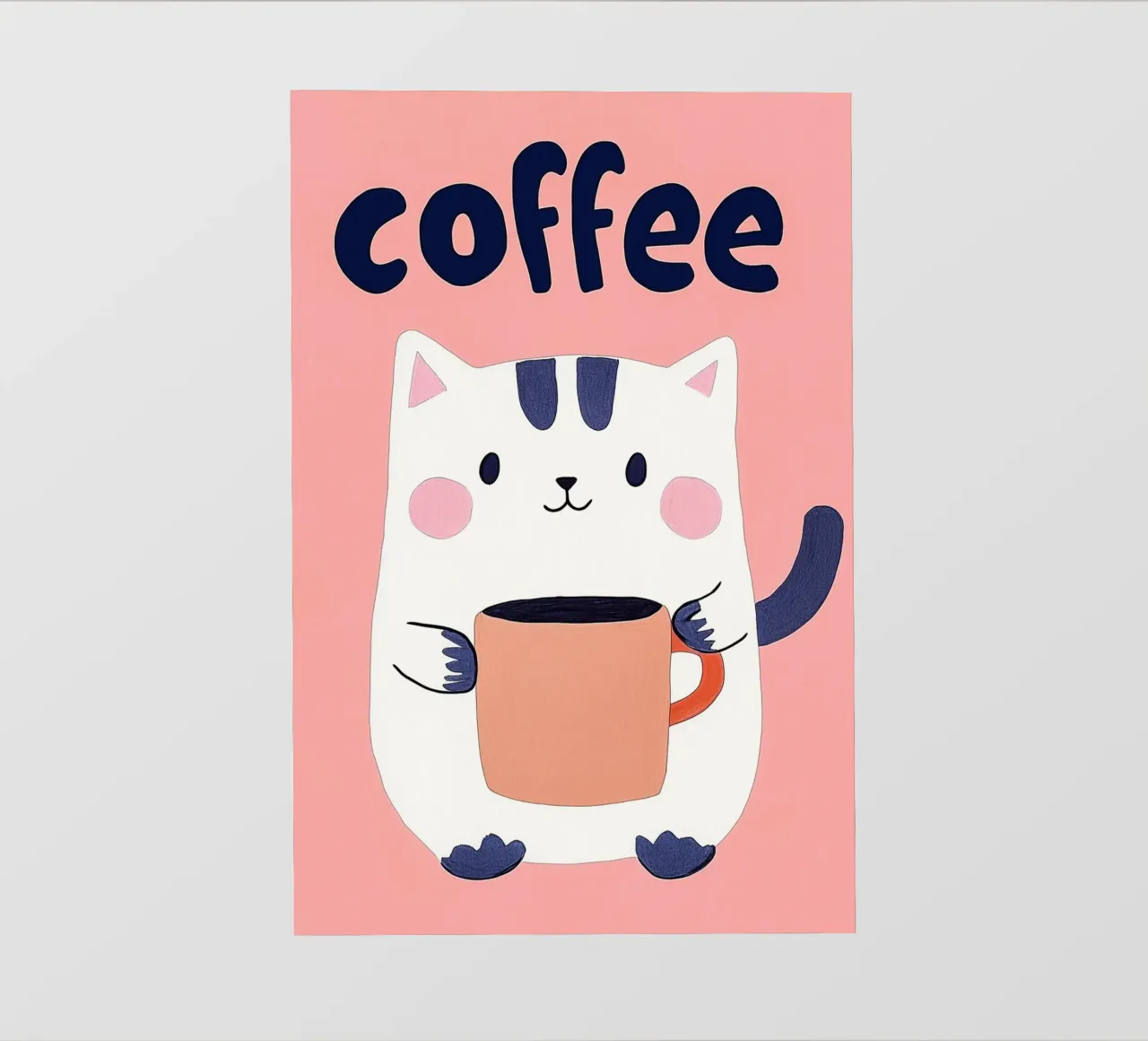 Pausa caffè con un bel gatto telo in pvc da Carinaprint