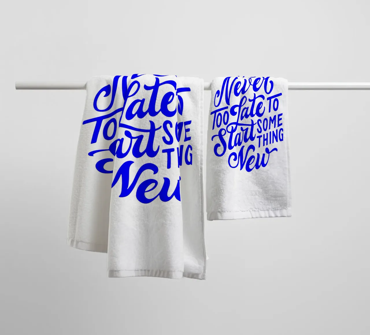 It’s never too late to start something new, quote towel by The True Type