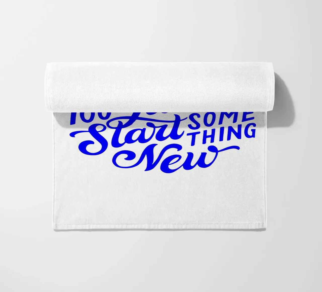 It’s never too late to start something new, quote beach towel by The True Type
